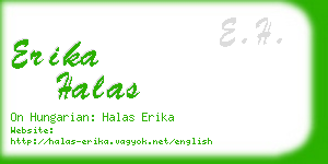 erika halas business card